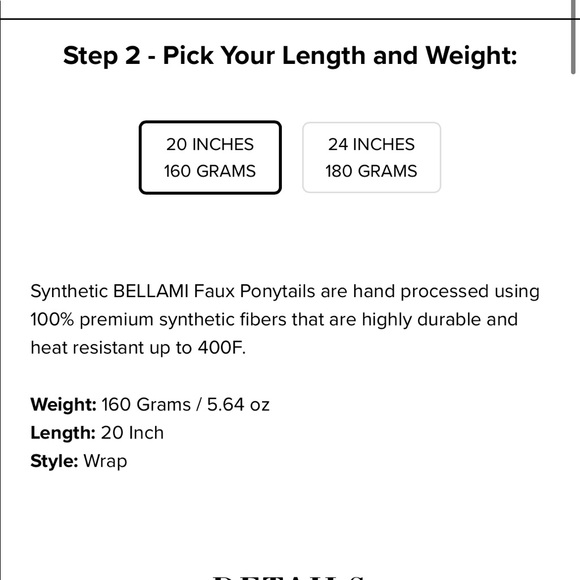 Bellami faux wrap 160g 20” ash blonde - Picture 2 of 3